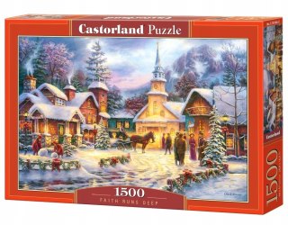 Castorland Wierni przed Kościołem Boże Narodzenie Puzzle 1500 elementów