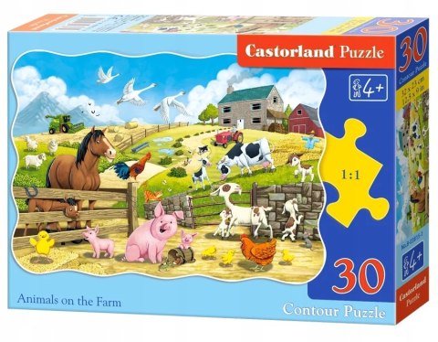 Castorland Zwierzęta na Farmie Puzzle 30 elementów 4+