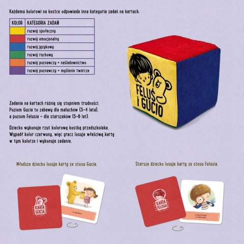 Feluś i Gucio grają w kolory planszowa Nasza Księgarnia Gra Aktywizująca