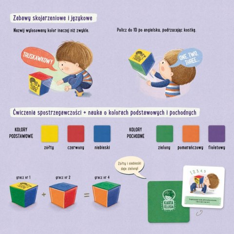 Feluś i Gucio grają w kolory planszowa Nasza Księgarnia Gra Aktywizująca