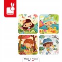 Janod Puzzle progresywne w walizce Pory roku 4 układanki 6, 9, 12 i 16 el.