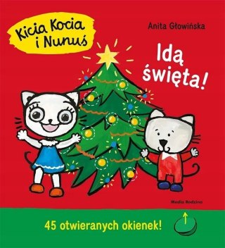 Kicia Kocia i Nunuś Idą święta Książka z okienkami