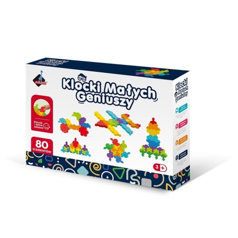 Klocki Małych Geniuszy Puzzle 80 elementów Askato
