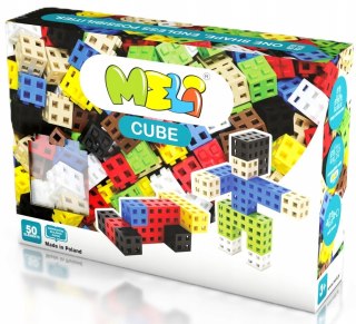 Klocki Meli Cube Sześcienne 50 elementów Kwadraty Kostki konstrukcyjne