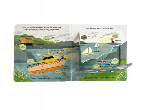 Książeczka z okienkami Zajrzyj tu Pojazdy Auta Okienka