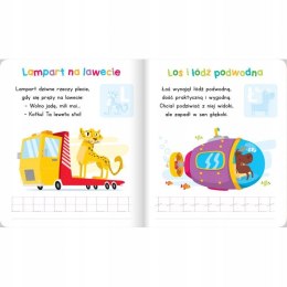 Maluszek pisze literki Posłuchaj wierszyków i przyklej naklejki Aksjomat