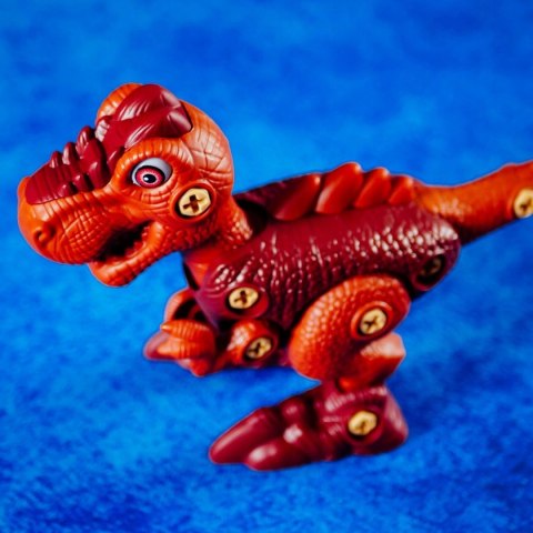 Mały Geniusz Dinozaur T-Rex 3w1 Figurka Puzzle Naklejki Lisciani 5+