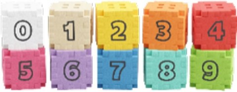 Marioinex Waffle Mini EDU Kostki matematyczne - 60 elementów