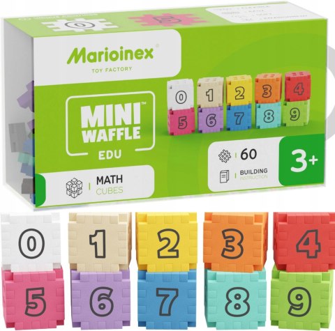Marioinex Waffle Mini EDU Kostki matematyczne - 60 elementów