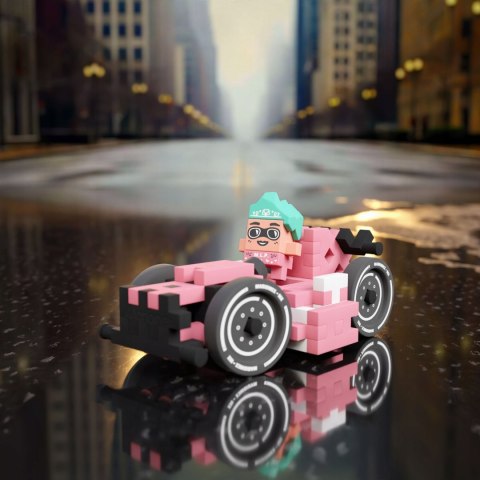 Marioinex Waffle Mini Samochody Race Car Megan 50 elementów Pink wyścigi