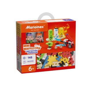 Marioinex Wafle Mini Akcja Strażacka Straż Pożarna 148 elementów 2 figurki