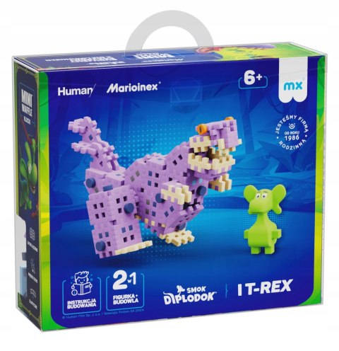 Marioinex Wafle Mini Smok Diplodok i T-Rex klocki konstrukcyjne 148 el