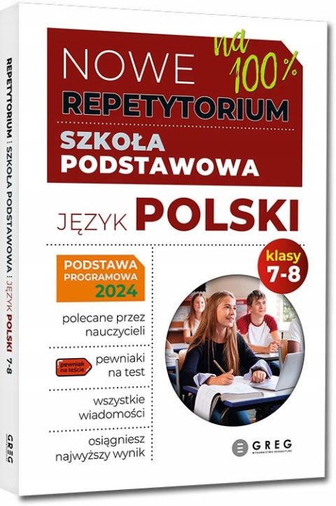 Nowe Repetytorium Szkoła podstawowa 2026 Język polski, klasy 7-8 Greg