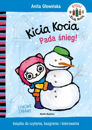 Pada śnieg Kicia Kocia Kolorowanka Anita Głowińska Rysuj z Kicią Kocią