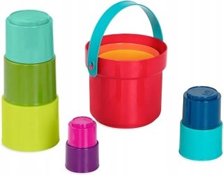 Zestaw kubełków do piętrowania z wiaderkiem Stack up Cups Battat