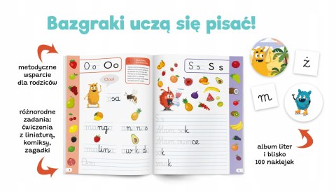 Bazgraki Elementarz Nauka pisania Kapitan Nauka 3-6 lat