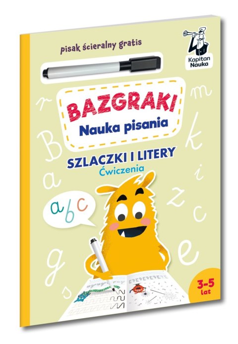 Bazgraki Nauka pisania Szlaczki i litery Ćwiczenia Kapitan Nauka 3-5 lat