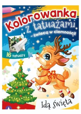 Idą święta Kolorowanka z Tatuażami Świecą w Ciemności 16 Tatuaży