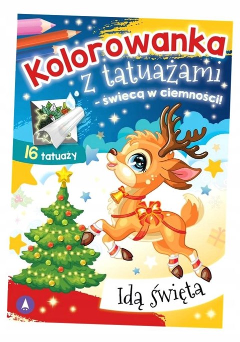 Idą święta Kolorowanka z Tatuażami Świecą w Ciemności 16 Tatuaży