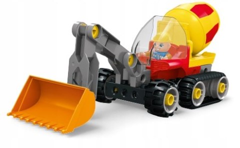 Klocki Małych Geniuszy Konstrukcyjne 36 elementów Pojazdy Budowlane 4w1