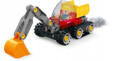 Klocki Małych Geniuszy Konstrukcyjne 36 elementów Pojazdy Budowlane 4w1