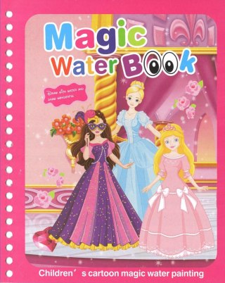 Królewny Magiczna Kolorowanka Wielokrotnego Użytku z Pisakiem Wodnym