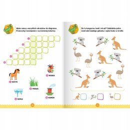 Łamigłówki i krzyżówki Kolorowe zadania dla przedszkolaków 5+ Aksjomat