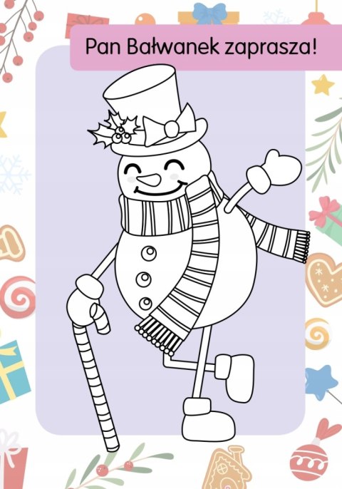 Magia Świąt Kolorowanka z Tatuażami 16 Tatuaży Mikołaj Święta Świąteczna