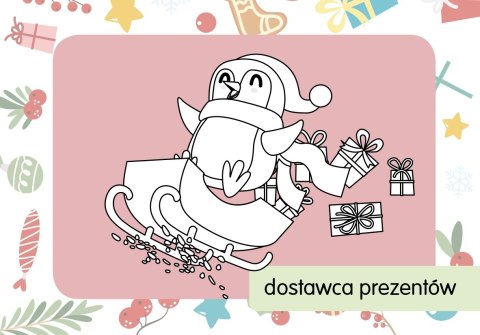 Magia Świąt Kolorowanka z Tatuażami 16 Tatuaży Mikołaj Święta Świąteczna