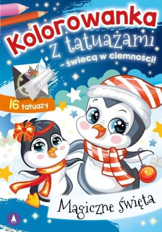 Magiczne Święta Kolorowanka z Tatuażami Świecą w Ciemności 16 Tatuaży