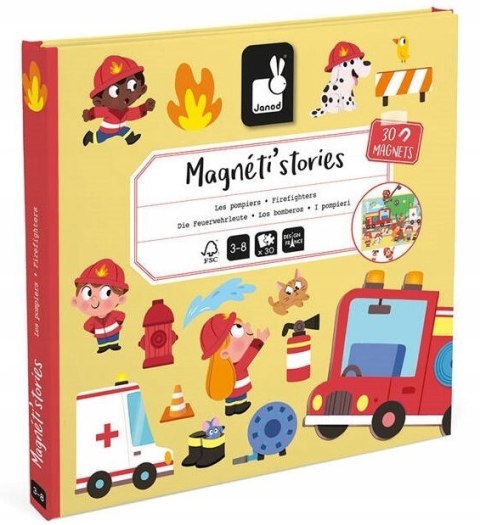 Magnetyczna Układanka Strażacy Magneti'stories 3+ Janod J05453