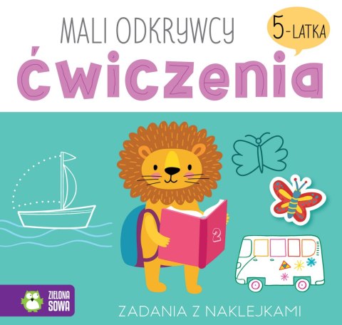 Mali Odkrywcy Ćwiczenia 5-latka Zielona Sowa Zadania z Naklejkami