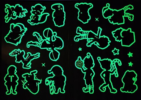 Mikołaj Kolorowanka z Tatuażami Świecą w Ciemności 16 Tatuaży