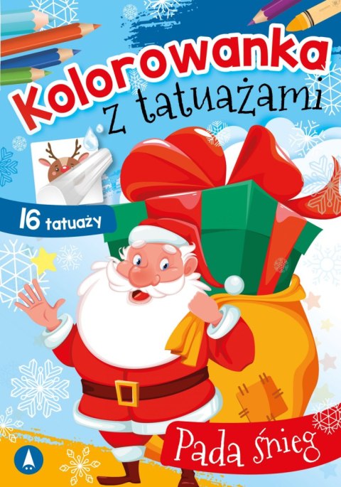 Pada Śnieg Kolorowanka z Tatuażami 16 Tatuaży Skrzat