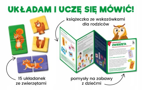 Pierwsze puzzle Zwierzęta Pierwsze słowa Kapitan Nauka 12m+ 15 Układanek Pierwsze puzzle Zwierzęta Pierwsze słowa Kapitan Nauka 12m+ 15 Układanek