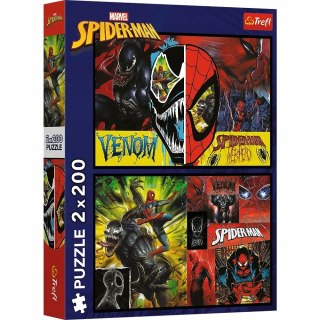 Puzzle 2x200 elementów Dzień i noc Spidermana Trefl 13314