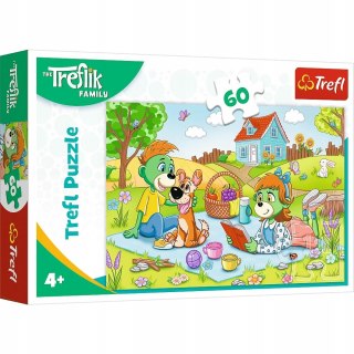 Puzzle 60 elementów Przygody Rodziny Treflików 17394 Trefl