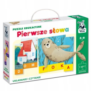 Puzzle edukacyjne Pierwsze słowa Kapitan Nauka 3-6 lat Układanie i czytanie