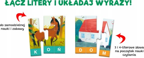 Puzzle edukacyjne Pierwsze słowa Kapitan Nauka 3-6 lat Układanie i czytanie