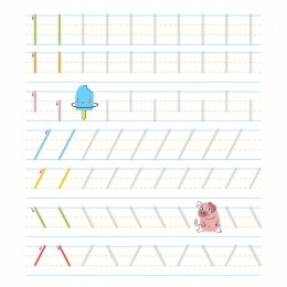 Uczę się pisać Szlaczki Książka z rowkami Wzory 3D Aksjomat Terapia Ręki