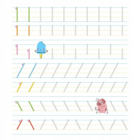 Uczę się pisać Szlaczki Książka z rowkami Wzory 3D Aksjomat Terapia Ręki