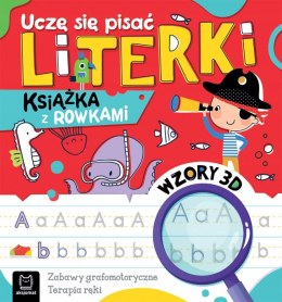 Uczę się pisać literki Książka z rowkami Wzory 3D Aksjomat Terapia Ręki