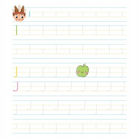 Uczę się pisać literki Książka z rowkami Wzory 3D Aksjomat Terapia Ręki