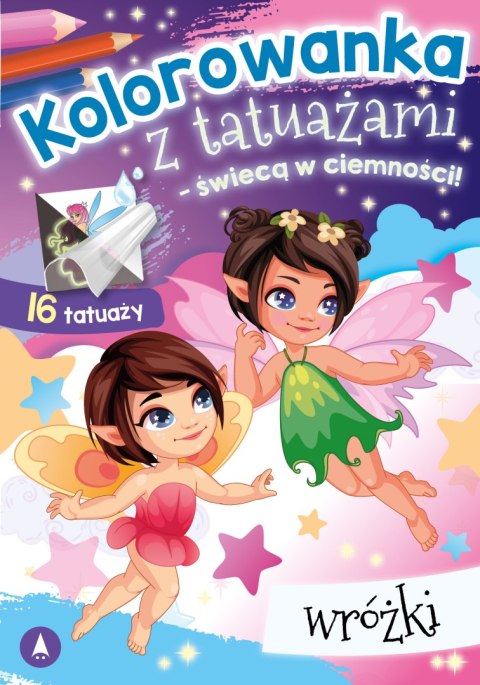 Wróżki Kolorowanka z Tatuażami Świecą w Ciemności 16 Tatuaży