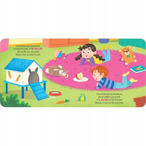 Zaopiekuj się króliczkiem Aksjomat Książeczka dla Małych rączek Wierszyki
