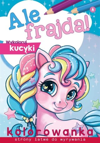 Ale frajda! Wykoloruj kucyki Skrzat Kolorowanka Malowanka dla dzieci