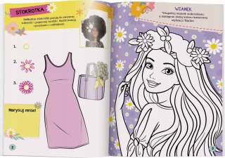 Barbie Kwiaty Brokatowe Naklejki Ameet Rysuję Koloruję Ozdabiam