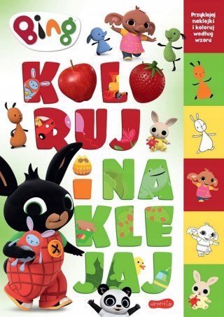 Bing Koloruj i naklejaj Kolorowanka Naklejki Harperkids