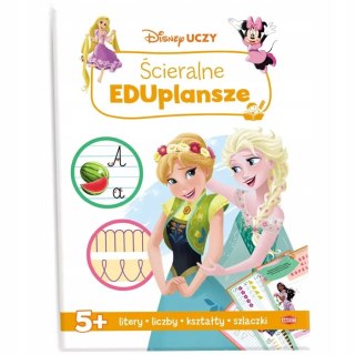 Disney Uczy Ścieralne EDUplansze Litery Liczby Kształty 5+