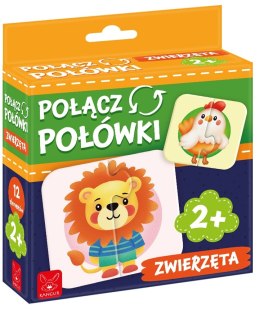 Gra planszowa Kangur Połącz połówki Zwierzęta Układanka Puzzle dla dwulatka